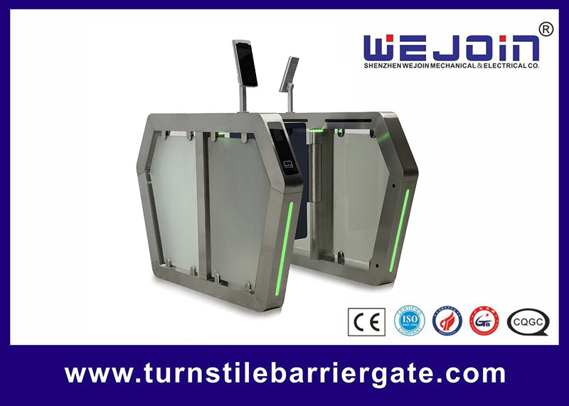 High Speed Anti Crush Face Recognition Turnstiles Swing Barrier Gate For Streetcar Station