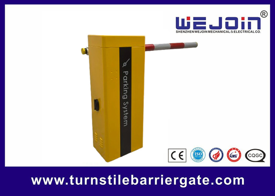 Barrière de sécurité jaune en acier avec fonction de rebond pour parkings