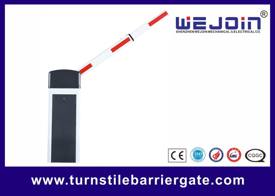 Barrière levante droite télescopique noire de 6 m avec moteur sans balais DC24V pour contrôle d'accès